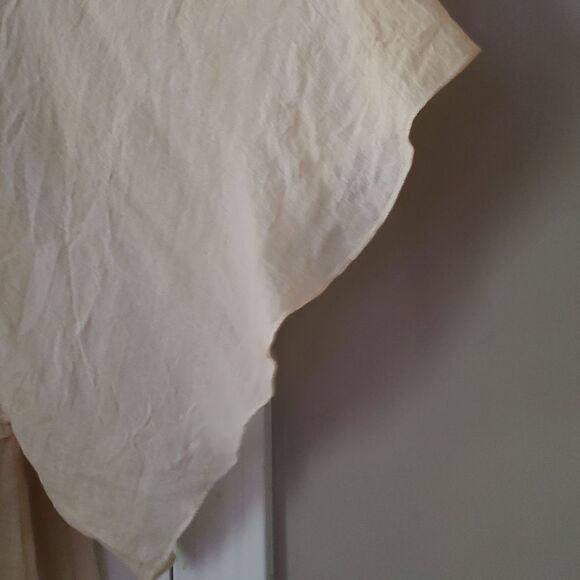 Adiva wide sleeve multi fabric style  cream crochet top blouse  Sz 2X - Picture 4 of 6